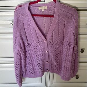 Like New Sézane Augustino Jumper Cardigan Lilac Lavender M